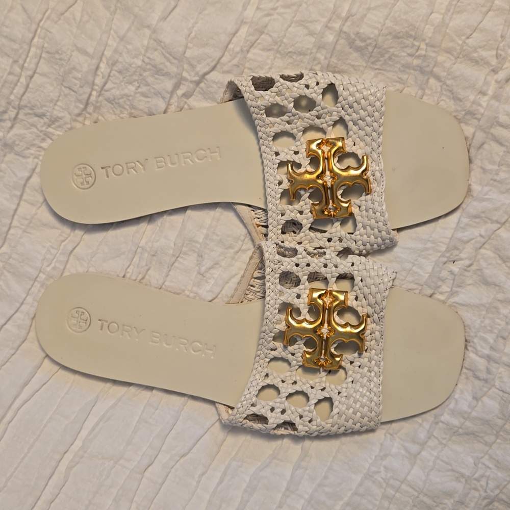 Tory Burch size 8 white sandals